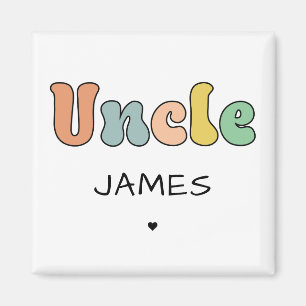 Individuelle Name Uncle Retro-Geschenk   PERSONALI Magnet