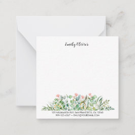 Individuelle Name und Adresse für Aquarellfarben Mitteilungskarte