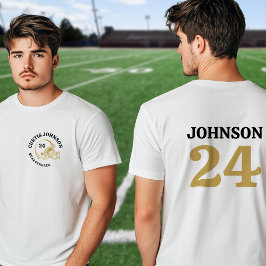 Individuelle Name und Anzahl Vintager Fußballhelme T-Shirt