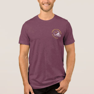 Individuelle Name und Anzahl Vintager Fußballhelme Tri-Blend Shirt