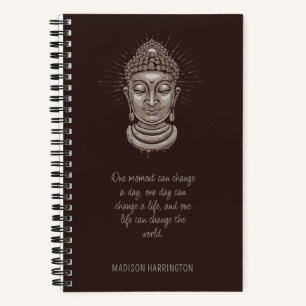 Individuelle Name- und Buddha-Zitate Notizbuch