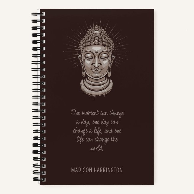 Individuelle Name- und Buddha-Zitate Notizbuch (Vorderseite)