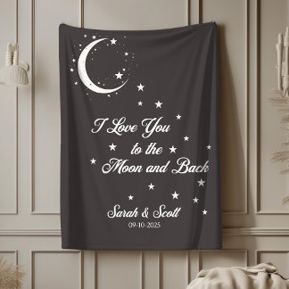 Individuelle Name und Datum der Hochzeitsgeschenk Sherpadecke