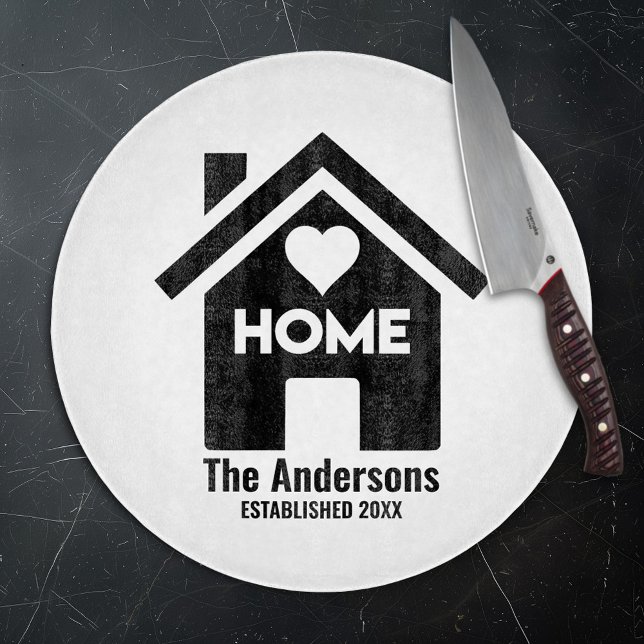 Individuelle Name und Datumshäuser Zuhause Schneidebrett (Von Creator hochgeladen)