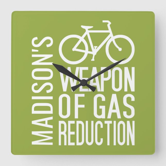 Individuelle Name und Farb-Wanduhr Quadratische Wanduhr (Vorderseite)