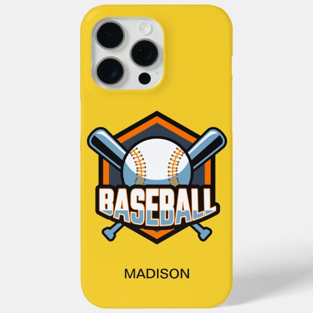 Individuelle Name- und Farbbaseball Case-Mate iPhone Hülle (Rückseite)