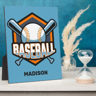 Individuelle Name- und Farbbaseball Fotoplatte