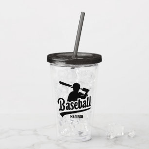Individuelle Name- und FarbBaseball-Player Acryltrinkbecher