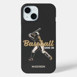 Individuelle Name- und FarbBaseball-Player Case-Mate iPhone Hülle