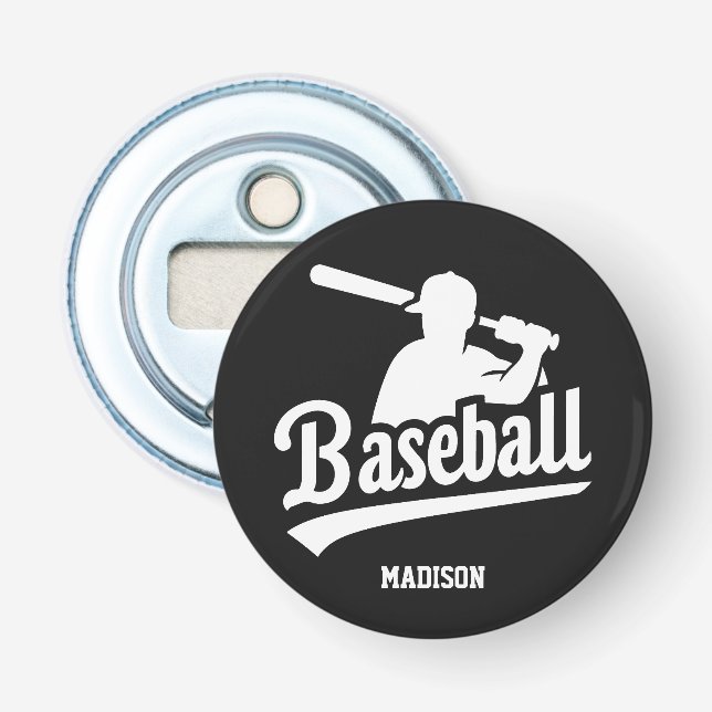 Individuelle Name- und FarbBaseball-Player Flaschenöffner (Vorderseite)