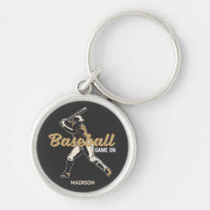 Individuelle Name- und FarbBaseball-Player Schlüsselanhänger
