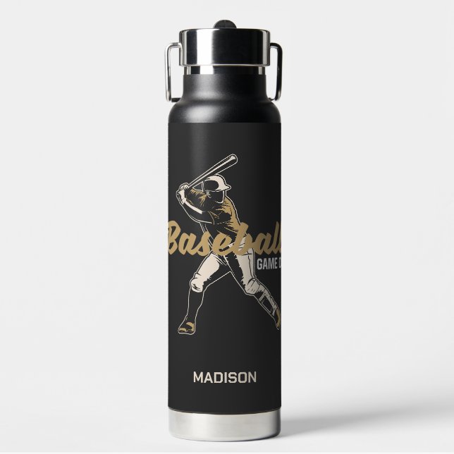 Individuelle Name- und FarbBaseball-Player Trinkflasche (Vorderseite)