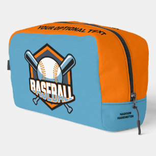 Individuelle Name- und Farbbaseball Waschbeutel