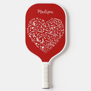 Individuelle Name und Farbe des Herzens Pickleball Schläger