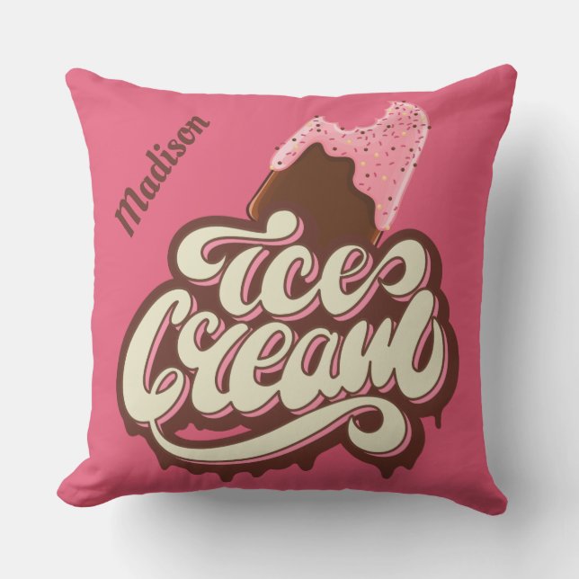 Individuelle Name und Farbe Eiswürfel werfen Kisse Kissen (Vorderseite)