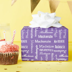 Individuelle Name und Farbe Geschenkpapier