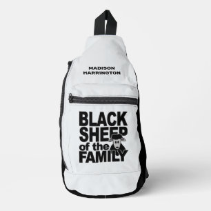 Individuelle Name und Farbe "Schwarzes Schaf" Crossbody Bag