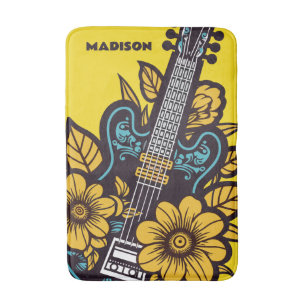 Individuelle Name und Farbe Ukulele Badematte