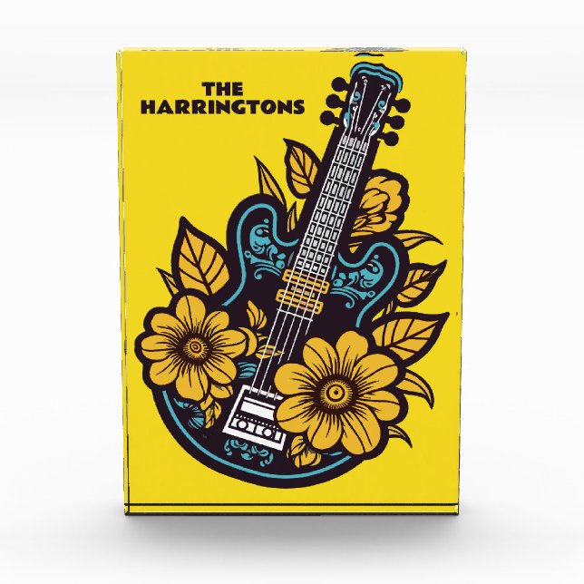 Individuelle Name und Farbe Ukulele Fotoblock (Vorderseite)