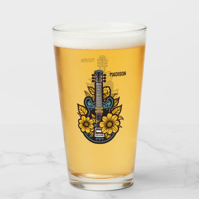 Individuelle Name und Farbe Ukulele Glas (Rückseite (gefüllt))