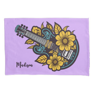 Individuelle Name und Farbe Ukulele Kissenbezug