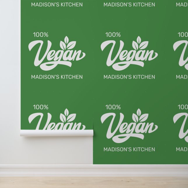 Individuelle Name und Farbe Vegan Tapete (Anwendung)