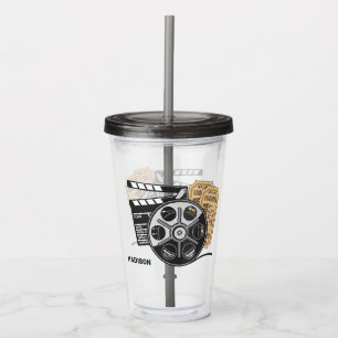 Individuelle Name- und Farbfilm Acryltrinkbecher