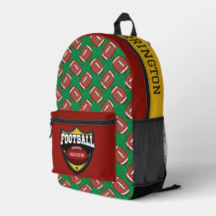 Individuelle Name- und FarbFootball-Logo Bedruckter Rucksack