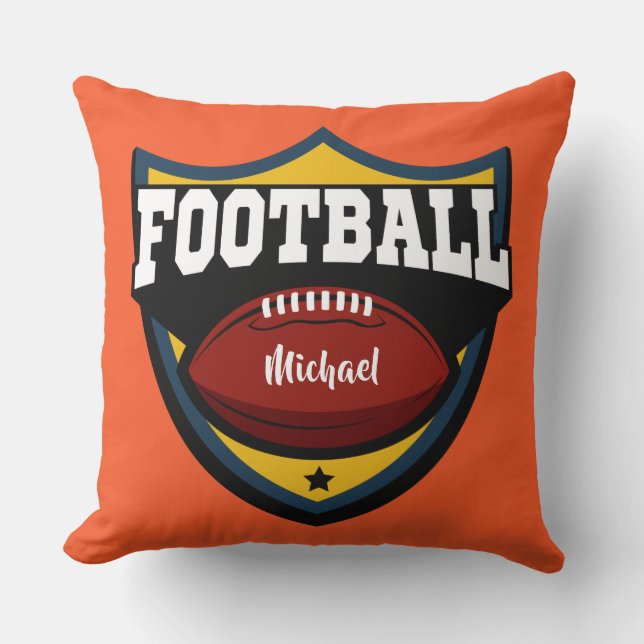 Individuelle Name- und Farbfußball-Logowerfen Kiss Kissen (Vorderseite)