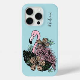 Individuelle Name und Farbrosa Flamingo Case-Mate iPhone Hülle