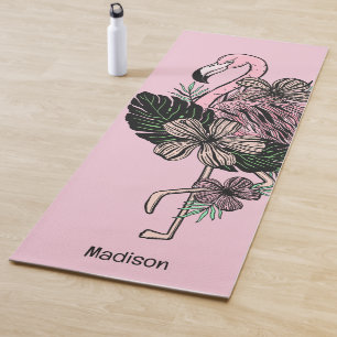 Individuelle Name und Farbrosa Flamingo Yogamatte