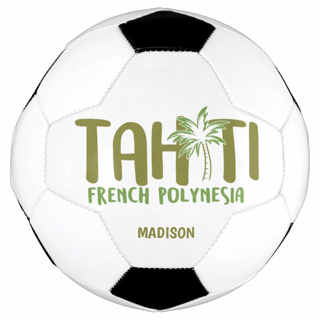 Individuelle Name- und Farbtahiti Fußball (Vorderseite)