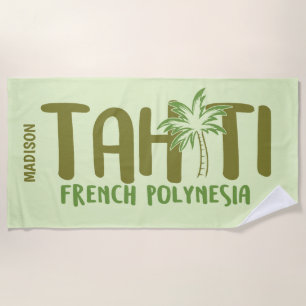 Individuelle Name- und Farbtahiti Strandtuch