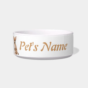 Individuelle Name und Foto Chihuahua, Haustier, Hu Napf