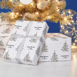 individuelle Name und Gruß Weihnachtswrapping Pape Geschenkpapier