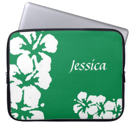 Individuelle Name und Hibisken Notebook-Sieb Laptopschutzhülle