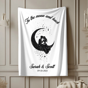 Individuelle Name und Hochzeitsgeschenk für den Mo Sherpadecke
