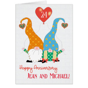 Individuelle Name und Jahr Jubiläum mit Gnomen