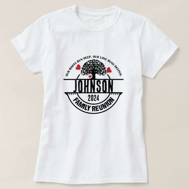 Individuelle Name- und Jahresfamilie Wiedersehen-M T-Shirt (Design vorne)