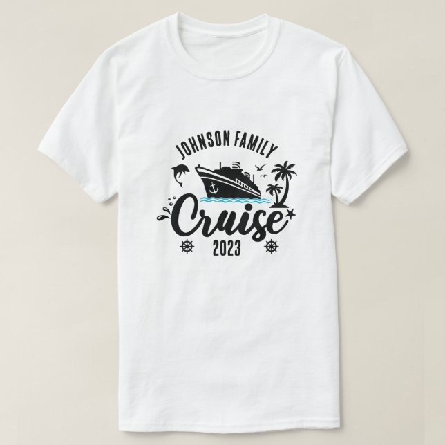 Individuelle Name- und Jahresreise T-Shirt (Design vorne)
