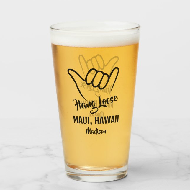 Individuelle Name und Lage Shaka Glas (Rückseite (gefüllt))