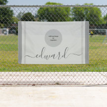 Individuelle Name und Logo einfach grau