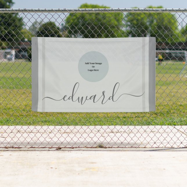 Individuelle Name und Logo einfach grau Banner (Insitu)