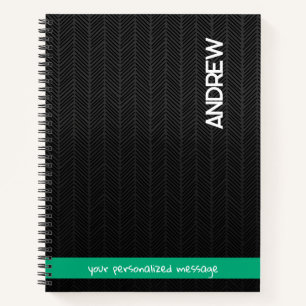Individuelle Name und Meldung Personalisiert Moder Notizbuch