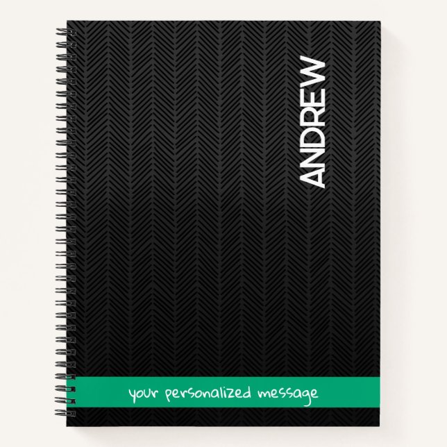 Individuelle Name und Meldung Personalisiert Moder Notizbuch (Vorderseite)