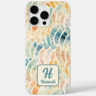 Individuelle Name und Mit Monogramm Wasserfarbe Ge iPhone 16 Pro Max Hülle