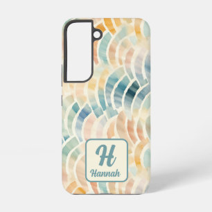 Individuelle Name und Mit Monogramm Wasserfarbe Ge Samsung Galaxy Hülle