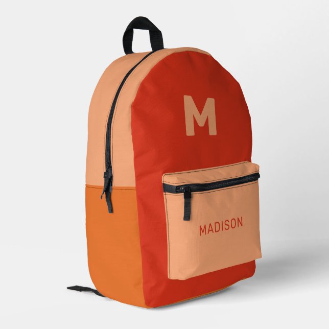 Individuelle Name und Monogramm Bedruckter Rucksack