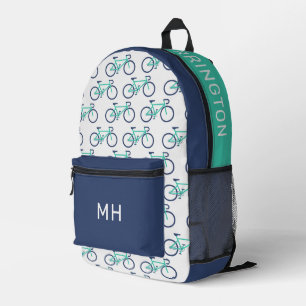 Individuelle Name und Monogramm Fahrrad Bedruckter Rucksack