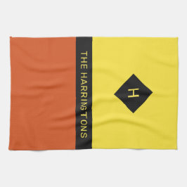 Individuelle Name und Monogramm Geschirrtuch